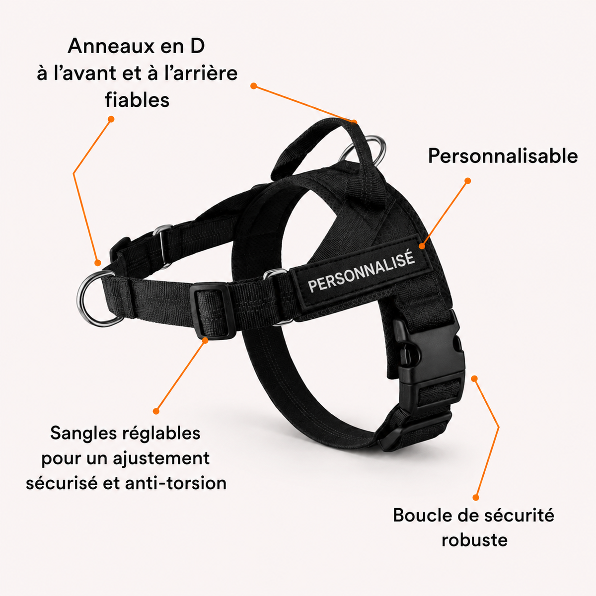 Harnais anti-traction pour chien OhPet